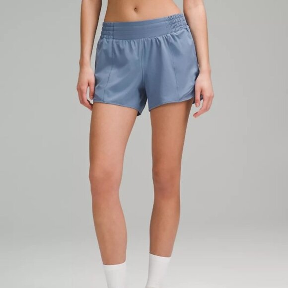 Lululemon Hotty Hot High-Rise Lined Short 4" in Oasis Blue, Size 6 - Picture 1 of 10